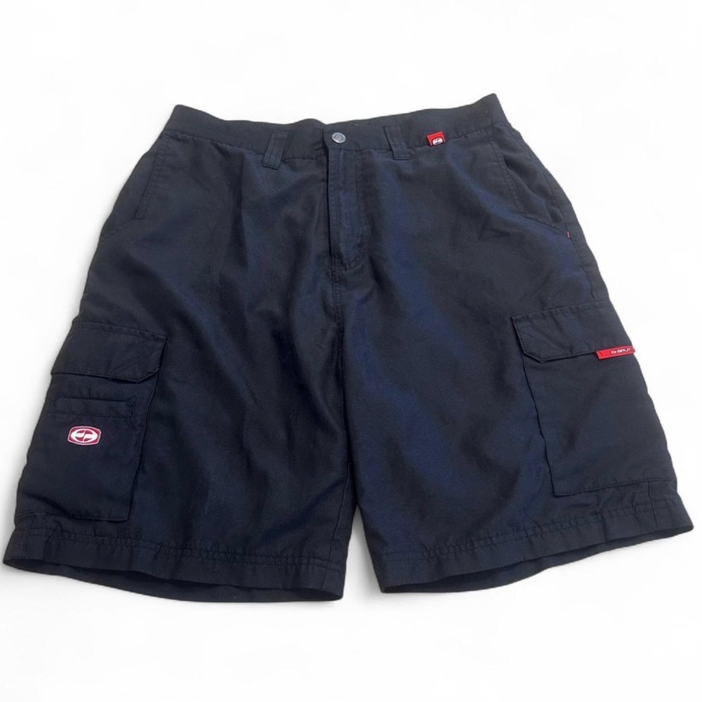 Vintage Y2K Split 32 Cargo Board Shorts Skater Opium Grunge Baggy Work Goth Punk